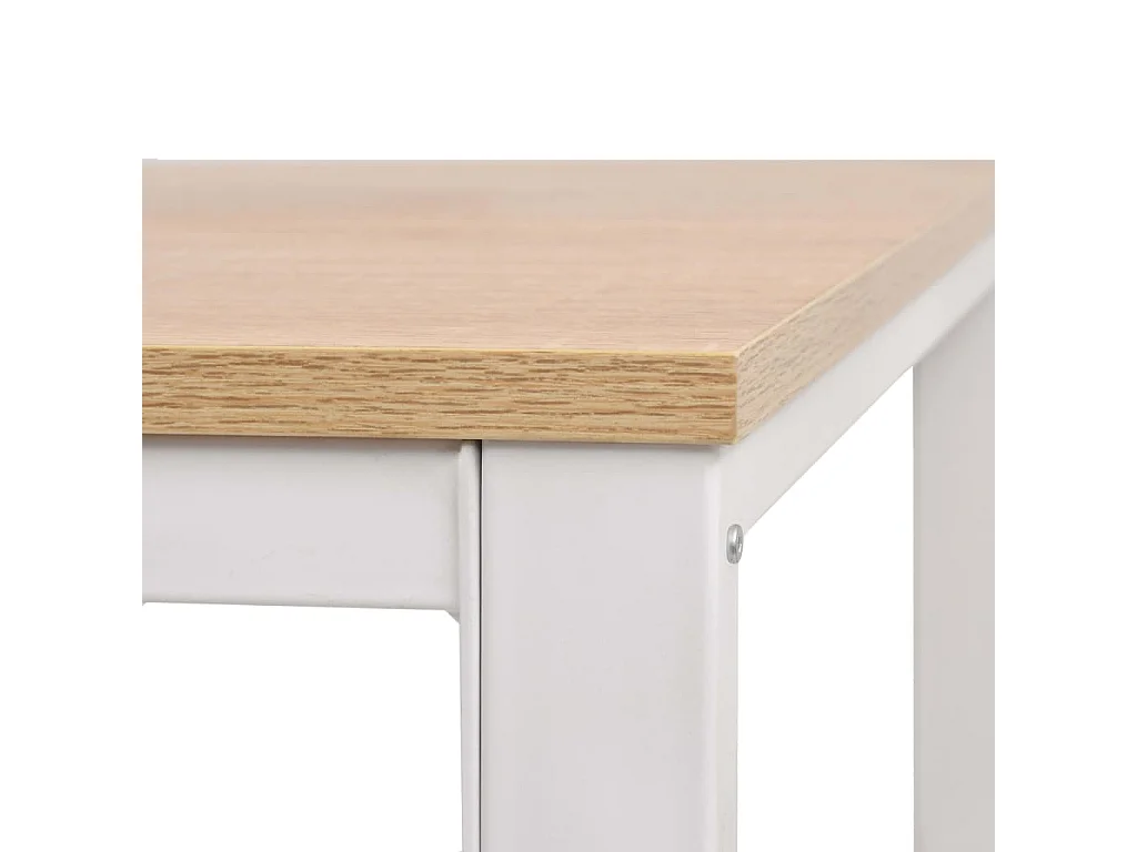 Table d'écriture 120x60x75 cm Chêne et blanc