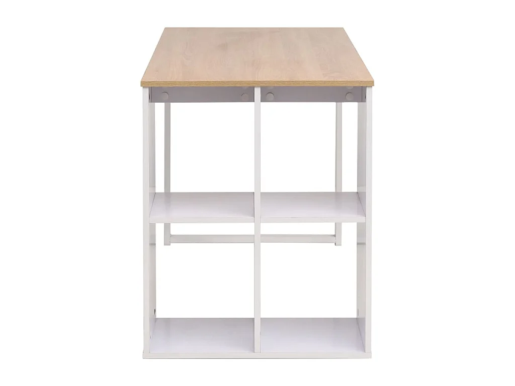 Table d'écriture 120x60x75 cm Chêne et blanc