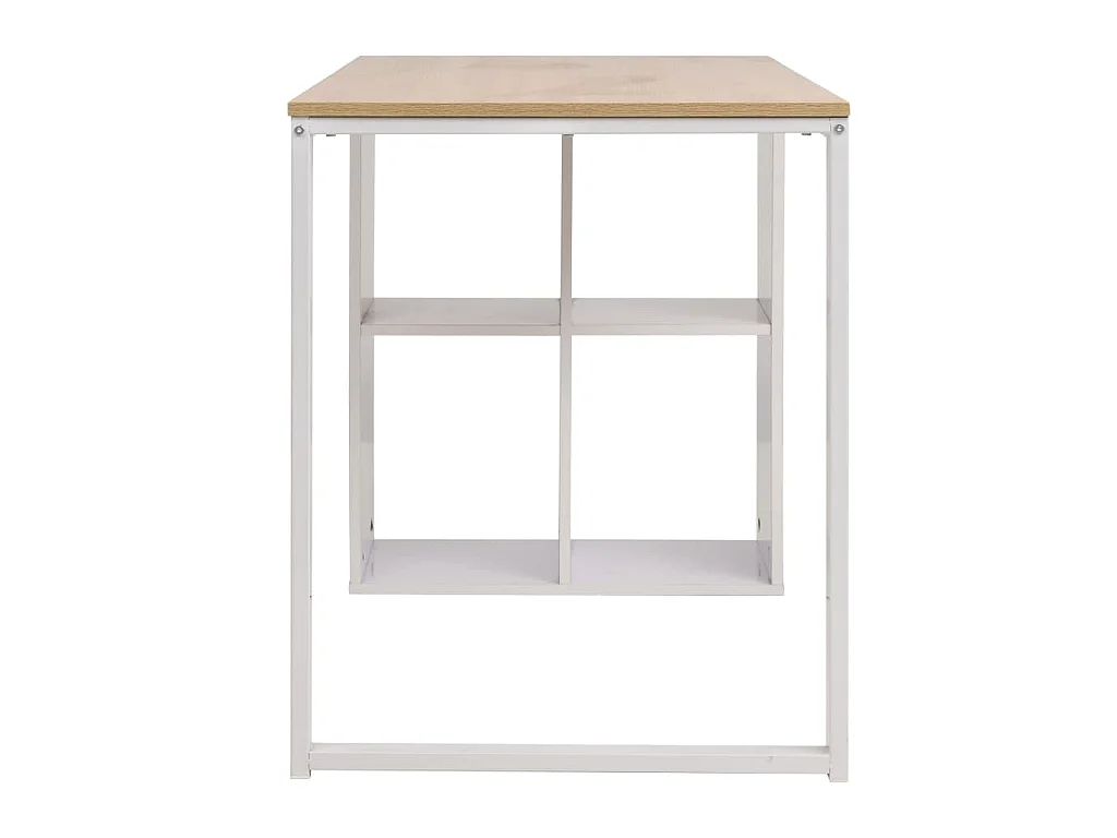 Table d'écriture 120x60x75 cm Chêne et blanc