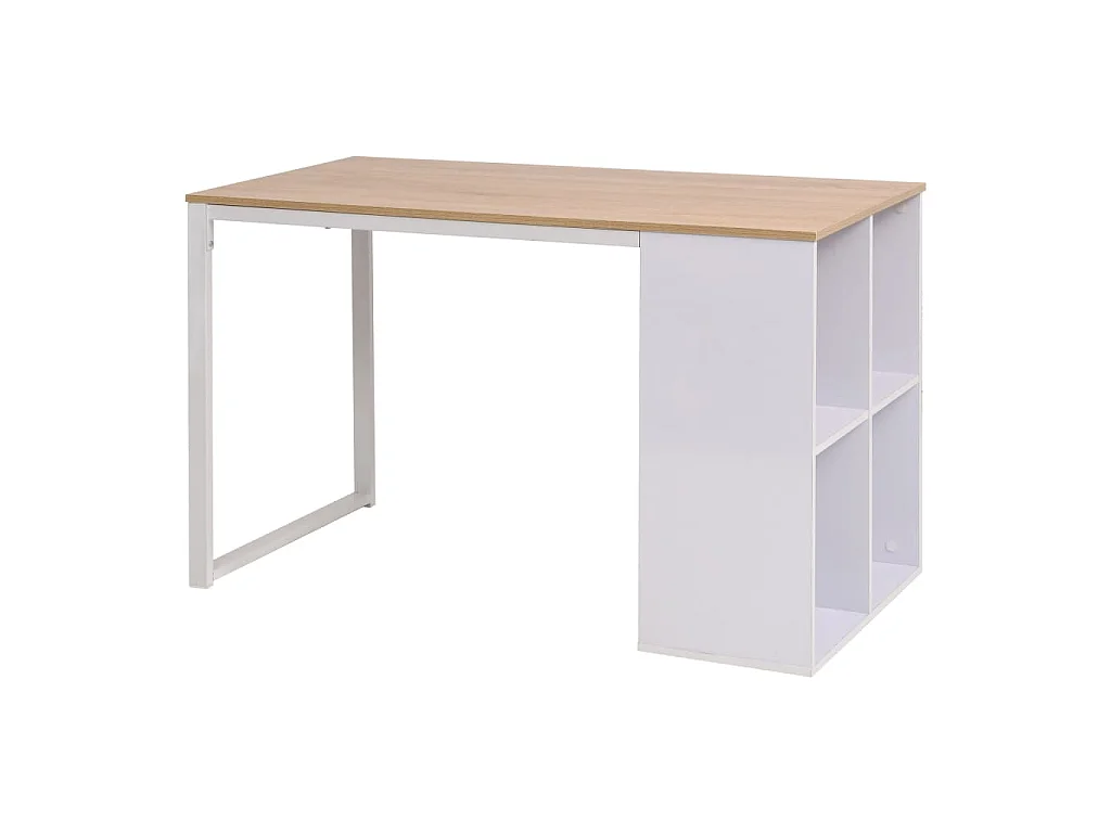 Table d'écriture 120x60x75 cm Chêne et blanc