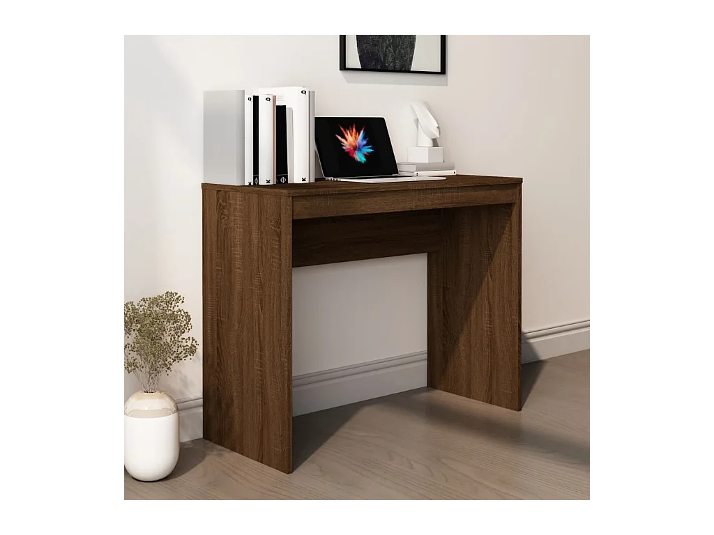 Schreibtisch Braun Eichen-Optik 90x40x72 cm Holzwerkstoff