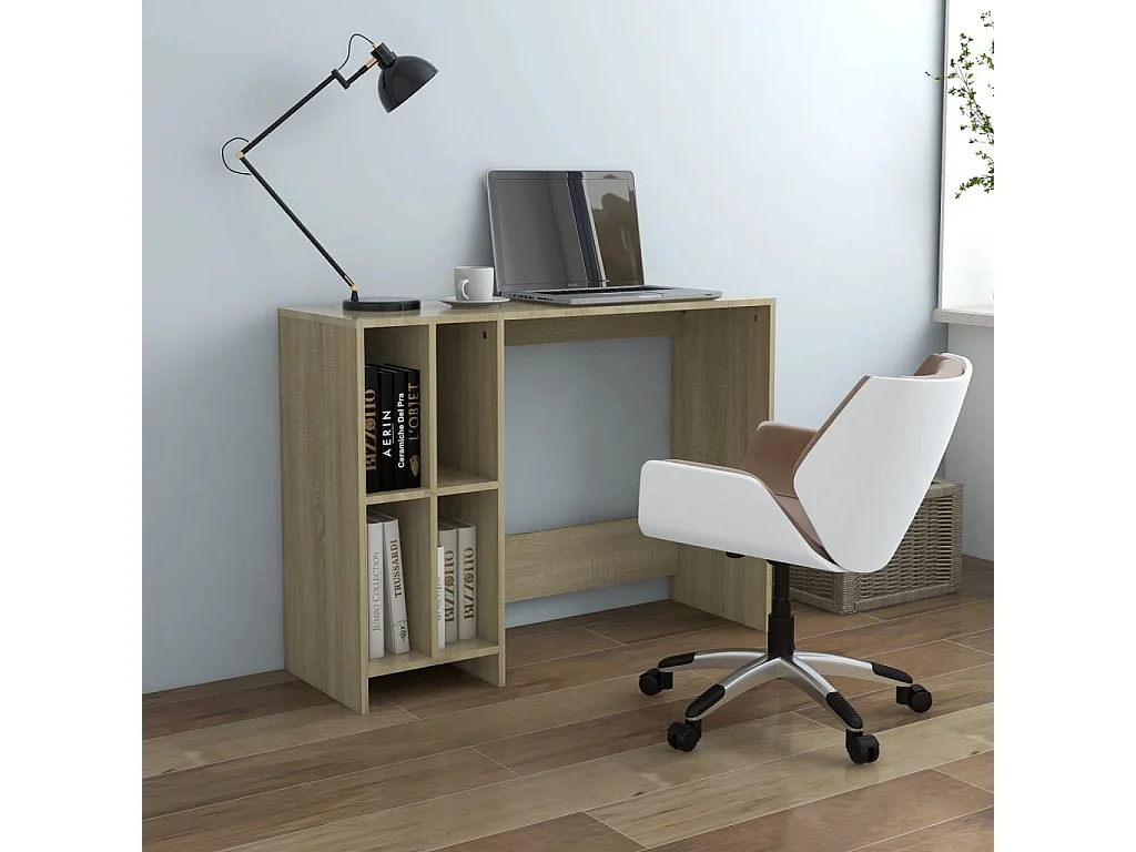 Bureau d'ordinateur portable chêne sonoma bois d'ingénierie