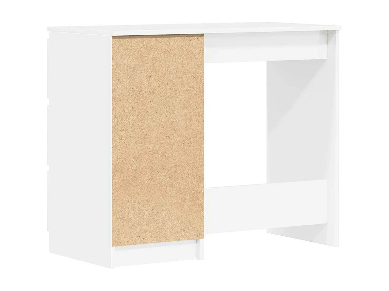 Scrivania Bianco Lucido 90x45x76 cm in Legno Multistrato