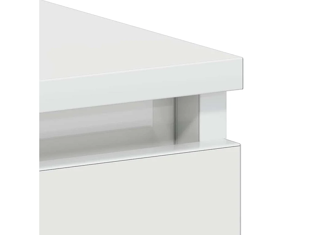 Bureau 90x45x76 cm bewerkt hout hoogglans wit