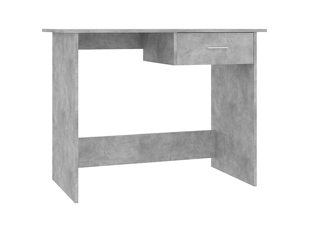 Bureau Gris béton 100x50x76 cm Bois d’ingénierie