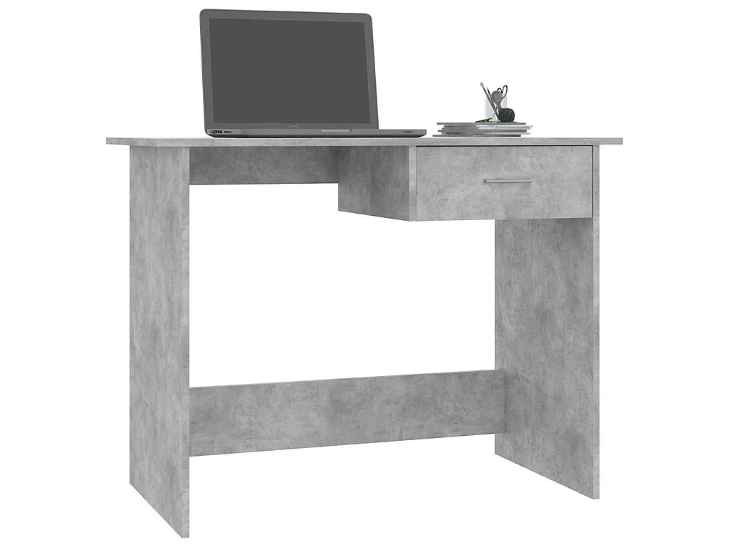 Schreibtisch Betongrau 100×50×76 cm Holzwerkstoff