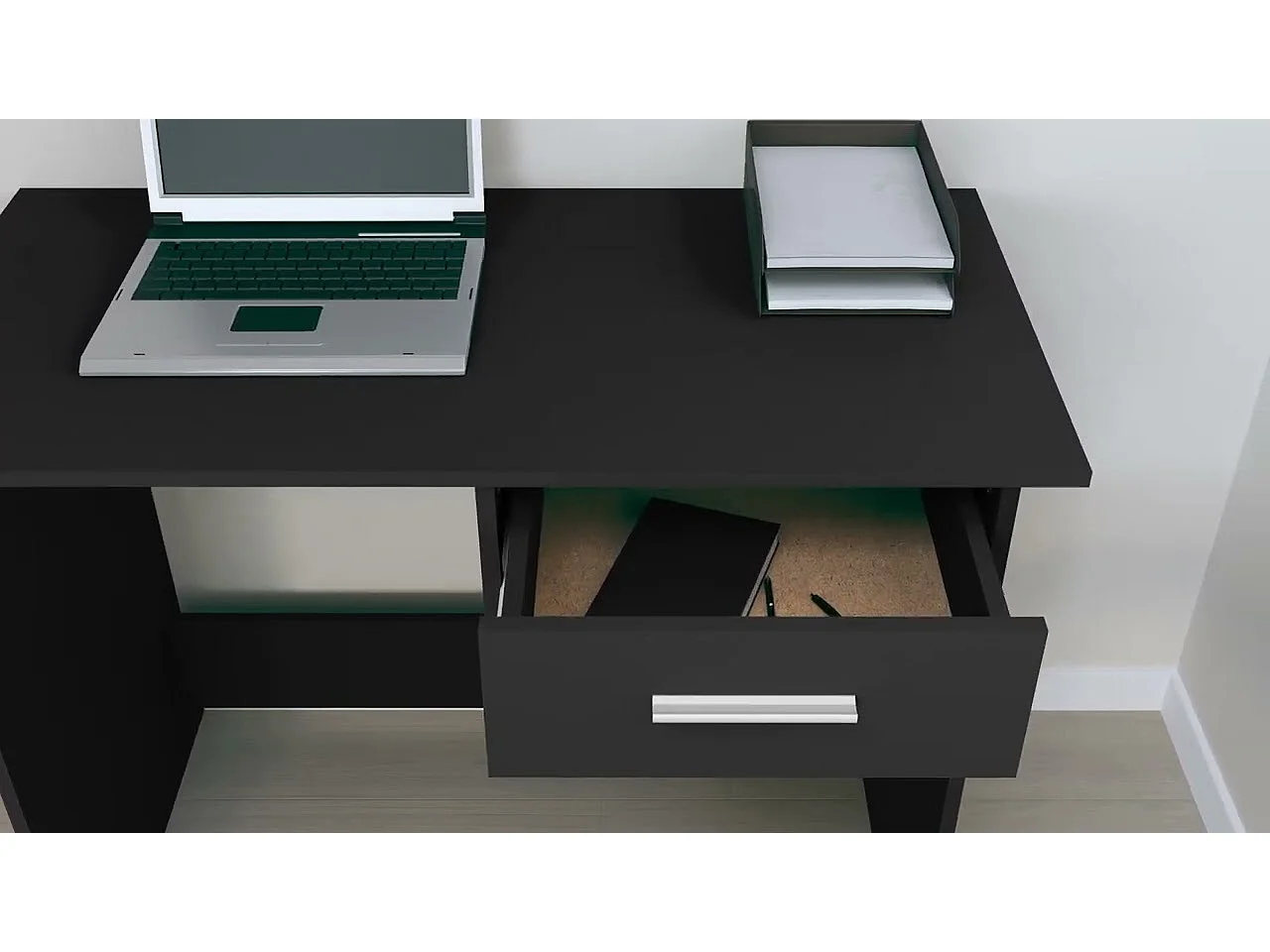 Bureau Noir 100x50x76 cm Bois d’ingénierie
