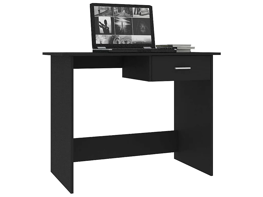 Bureau Noir 100x50x76 cm Bois d’ingénierie