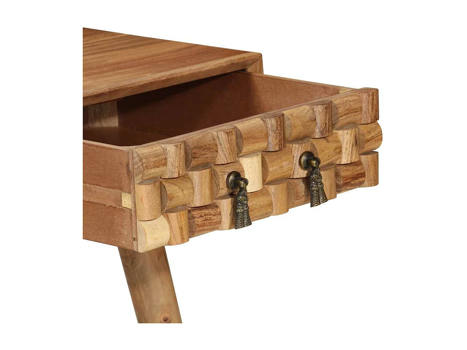 Scrivania 110x50x76 cm in Legno Massello di Acacia