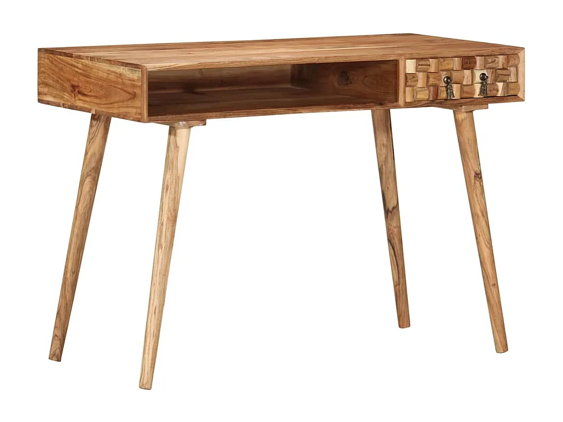 Schreibtisch 110x50x76 cm Massivholz Akazie