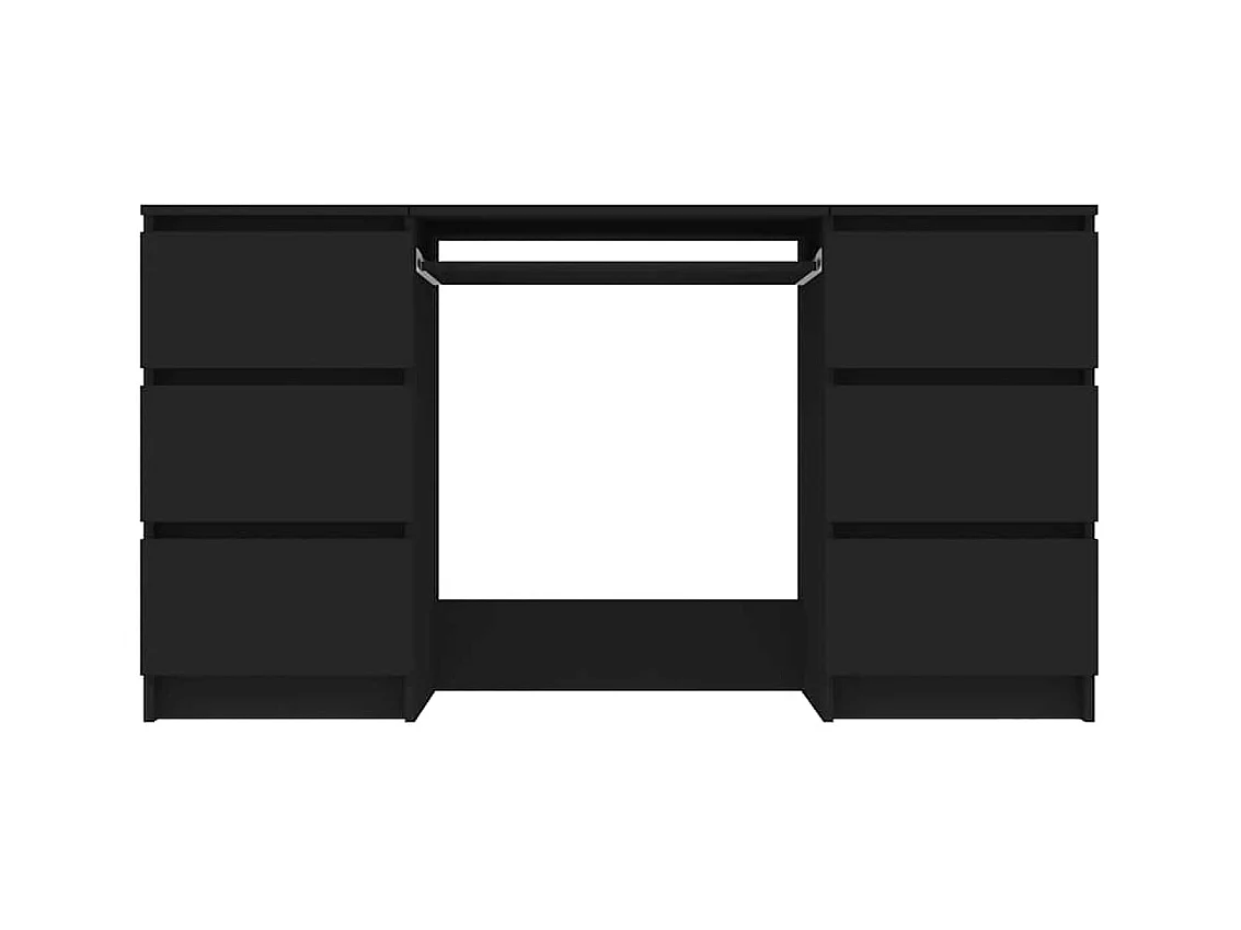 Schrijftafel 140x50x77 cm bewerkt hout zwart