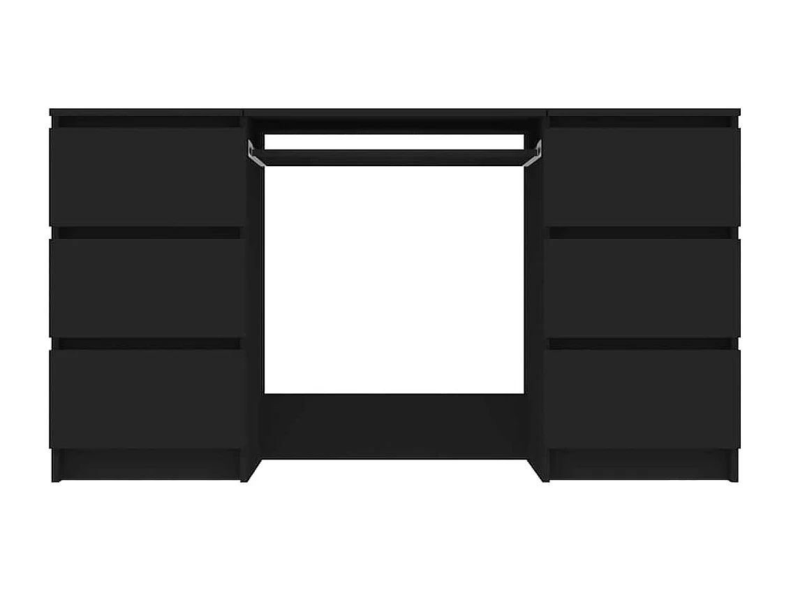 Bureau noir 140x50x77 cm Bois d'ingénierie