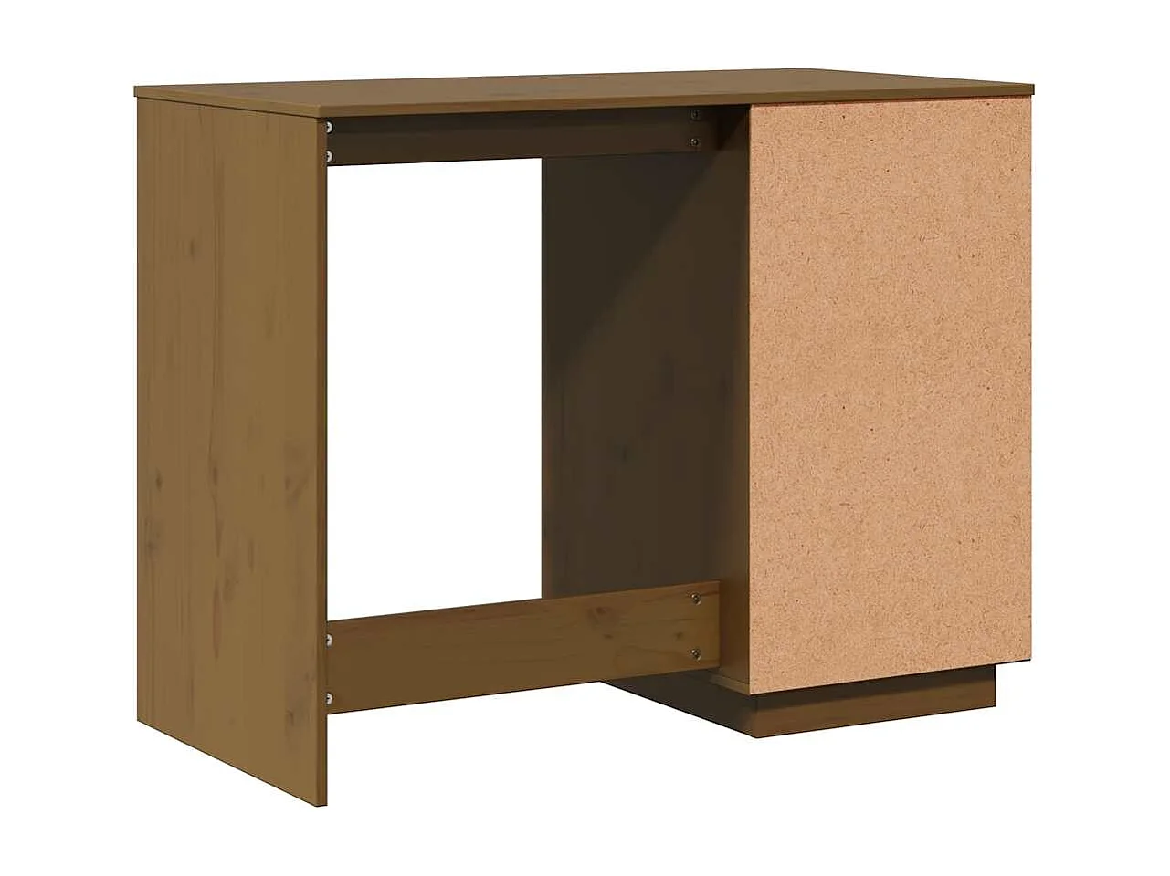 Bureau 95x50x75 cm massief grenenhout honingbruin