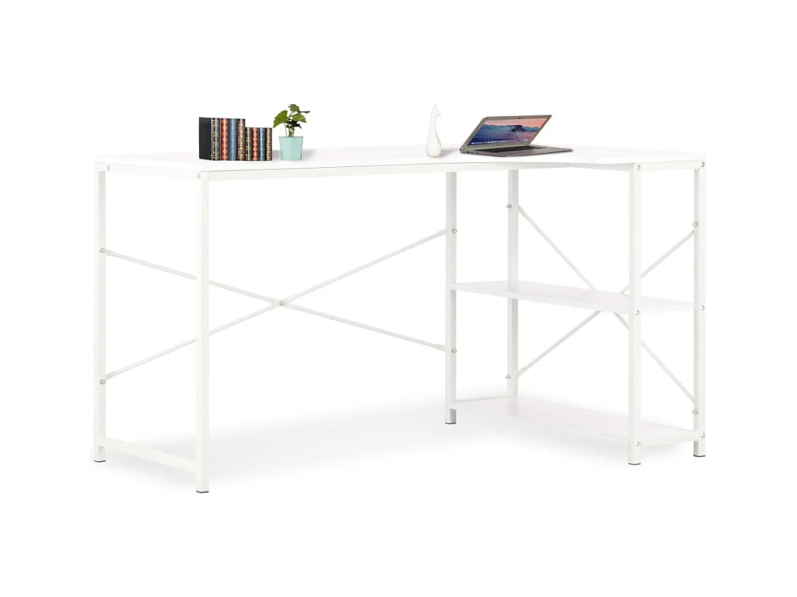 Bureau d'ordinateur Blanc 120x72x70 cm