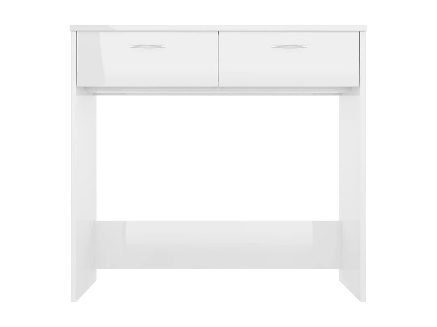 Bureau 80x40x75 cm bewerkt hout hoogglans wit