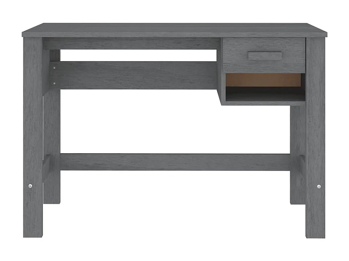 Escritorio HAMAR madera maciza pino gris oscuro 110x40x75 cm