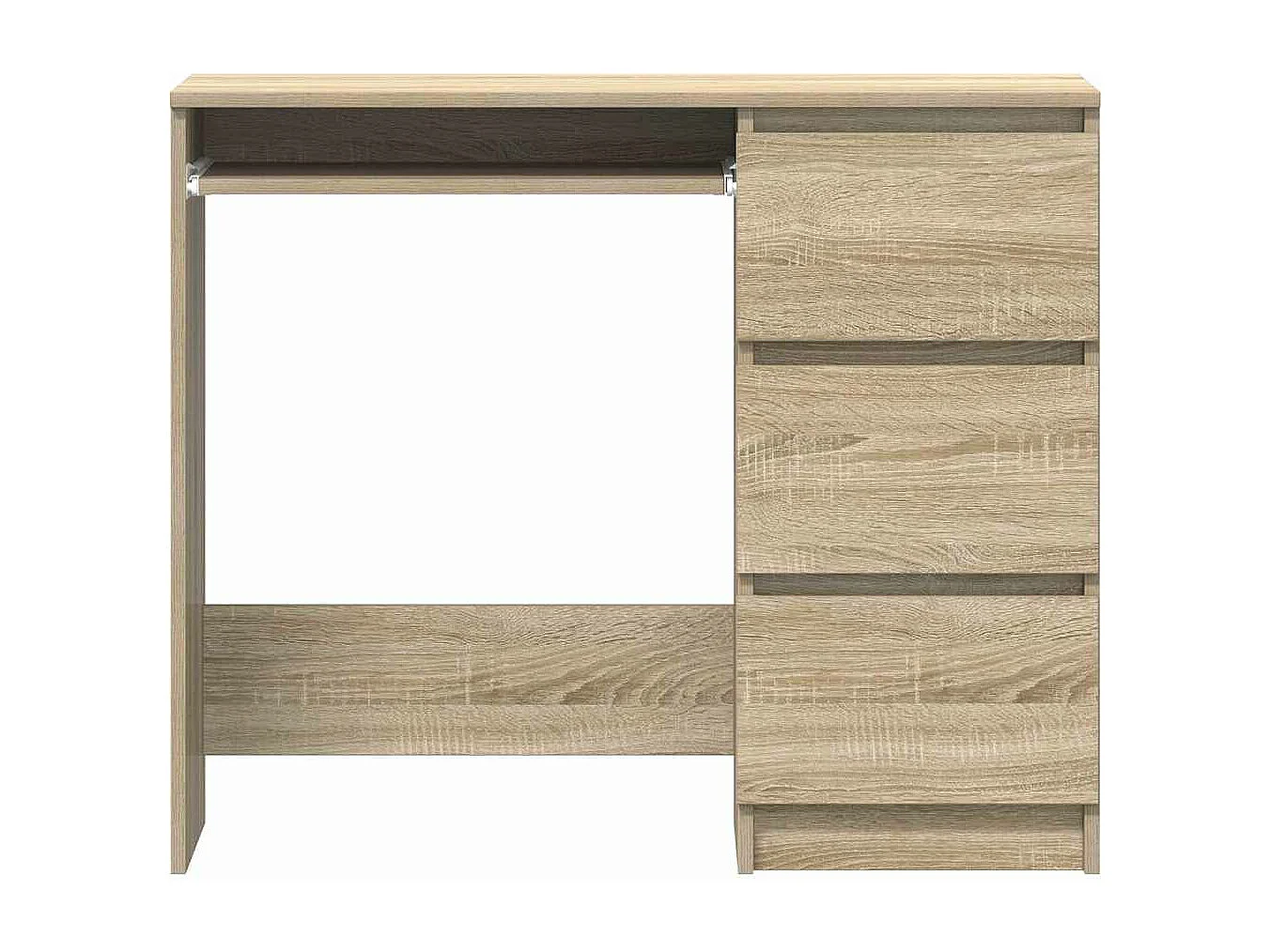 Bureau 90x45x76 cm bewerkt hout sonoma eikenkleurig