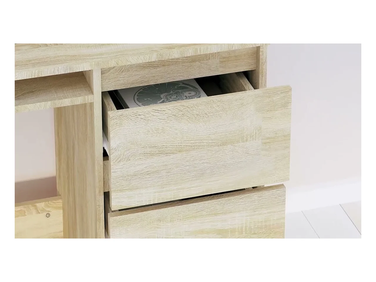 Schreibtisch Sonoma-Eiche 90x45x76 cm Holzwerkstoff