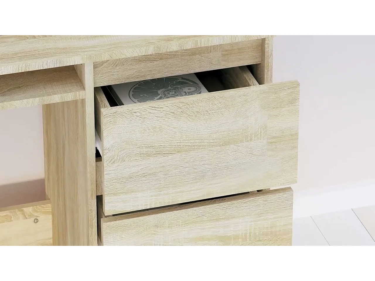 Bureau Chêne sonoma 90x45x76 cm Bois d’ingénierie