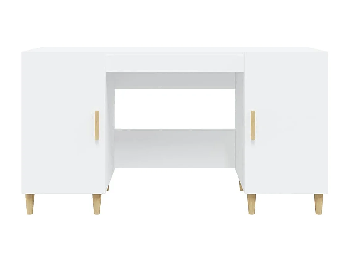 Schreibtisch Weiß 140x50x75 cm Holzwerkstoff