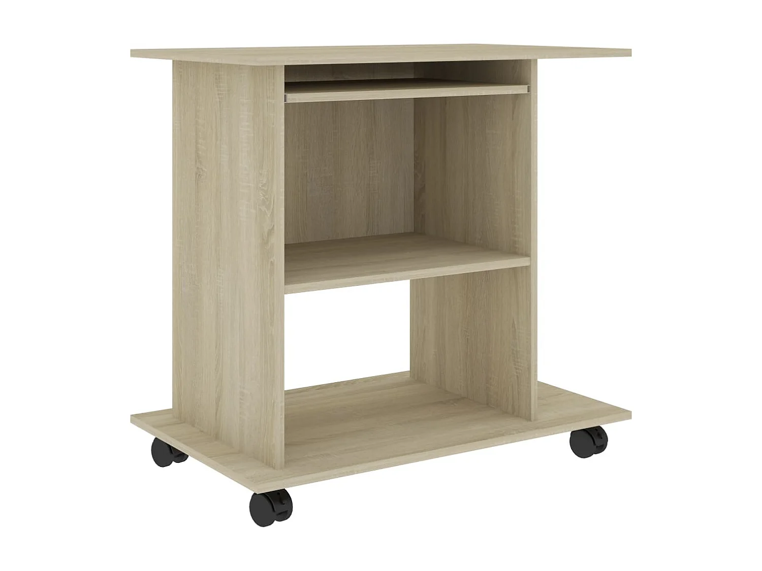 Computerbureau 80x50x75 cm bewerkt hout sonoma eikenkleurig