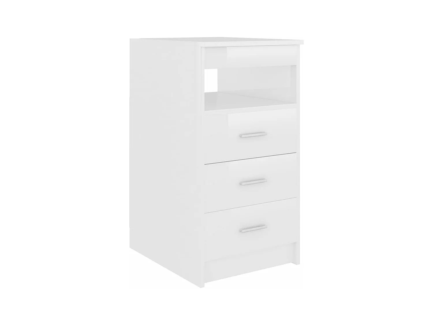 Bureau Blanc brillant 140x50x76 cm Bois d’ingénierie