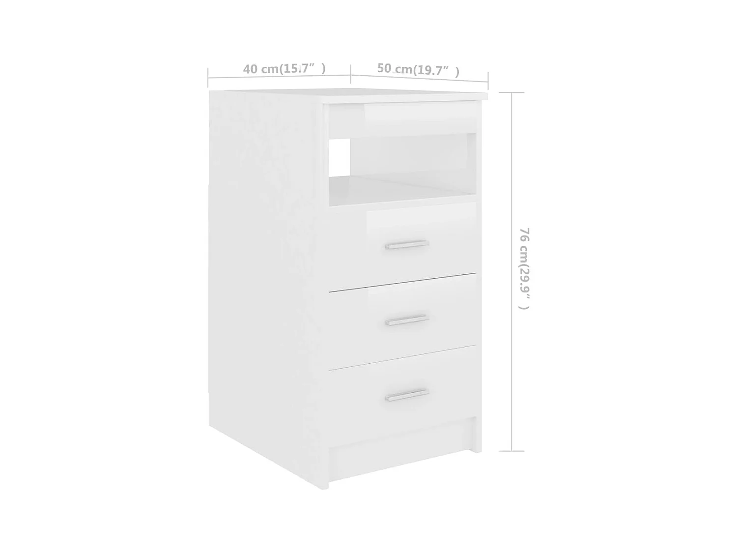 Bureau Blanc brillant 140x50x76 cm Bois d’ingénierie