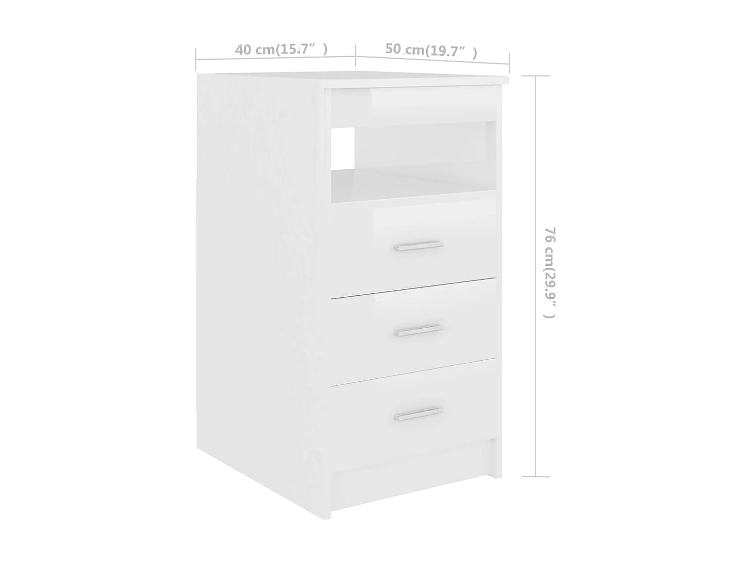 Bureau 140x50x76 cm bewerkt hout hoogglans wit