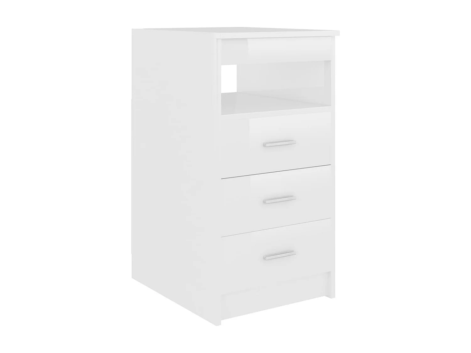 Bureau 140x50x76 cm bewerkt hout hoogglans wit