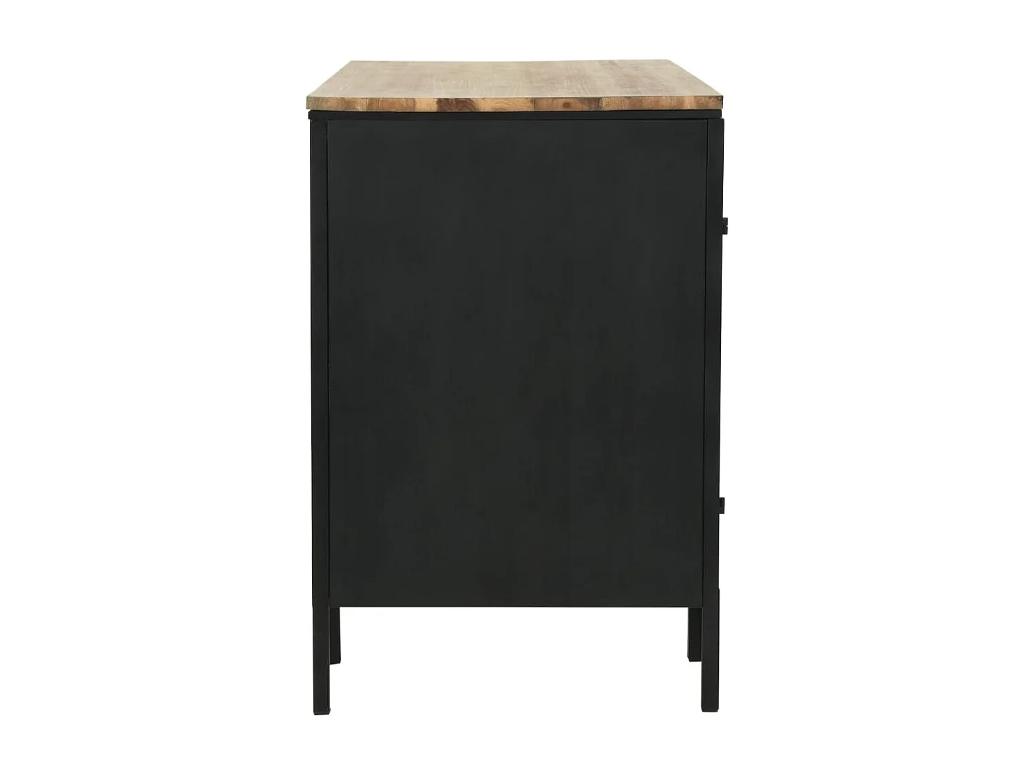 Bureau à double piédestal Bois de sapin et acier 120x50x76 cm