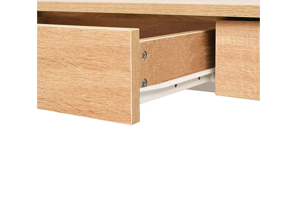 Schreibtisch 110x55x75 cm Eichenbraun und Weiß