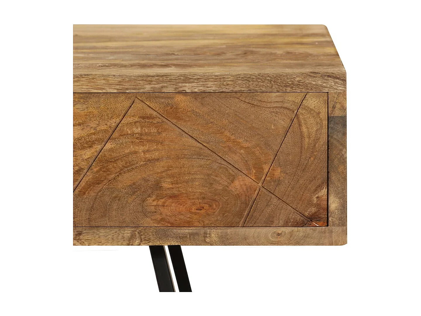 Schrijftafel met lades 110x50x76 cm massief mangohout