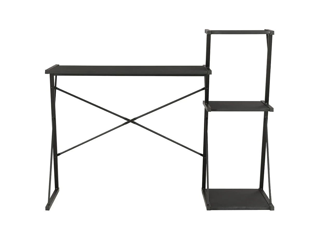 Bureau met schap 116x50x93 cm zwart