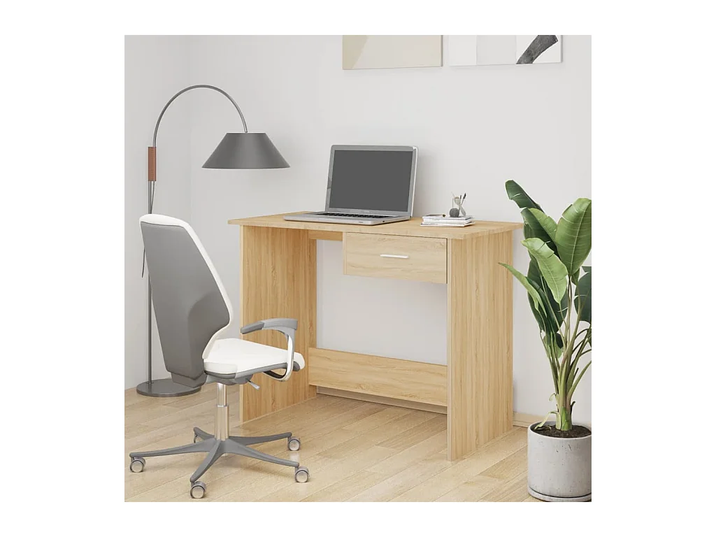 Bureau Chêne sonoma 100x50x76 cm Bois d’ingénierie
