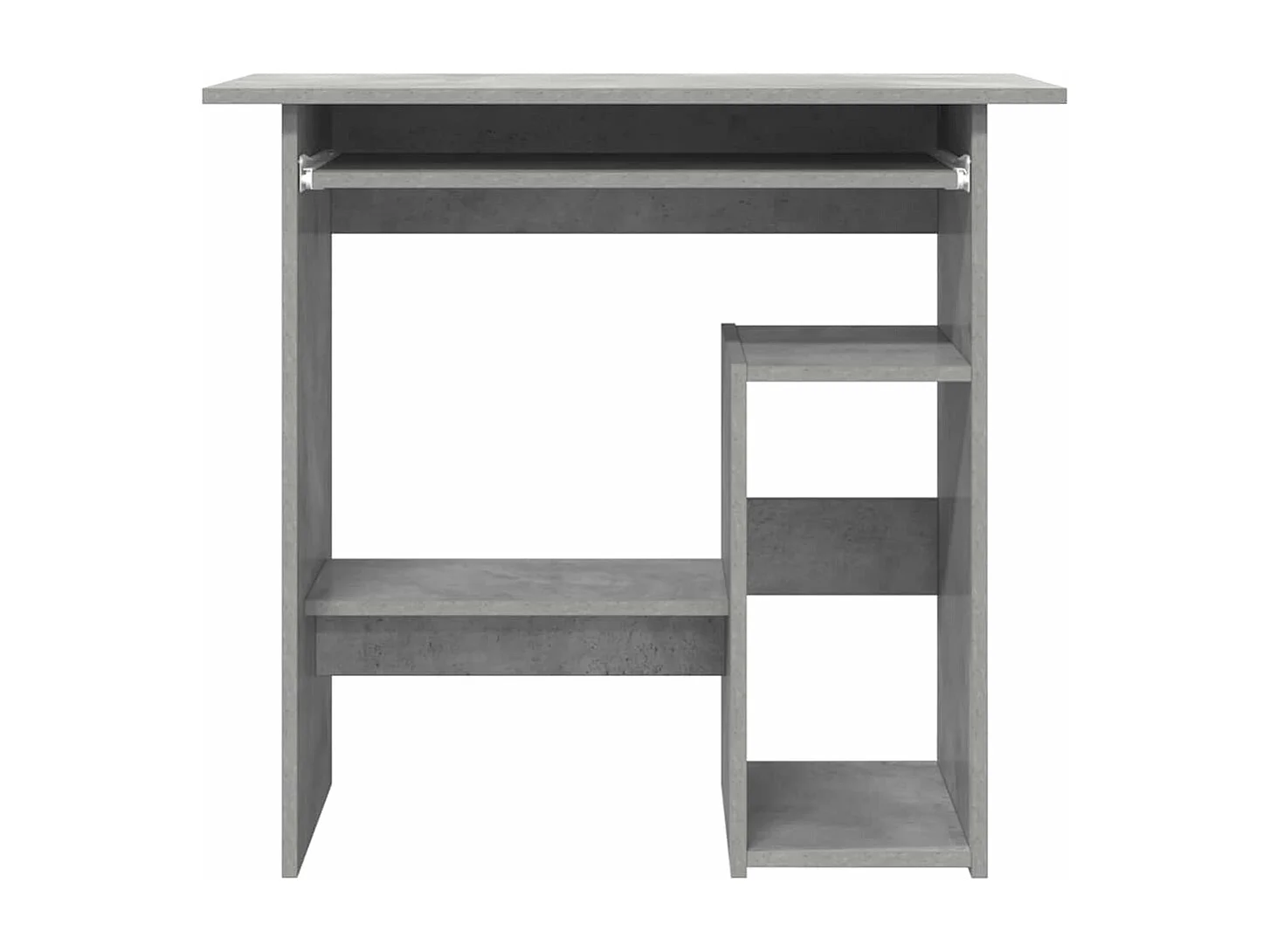 Scrivania Grigio Cemento 80x45x74 cm in Legno Multistrato