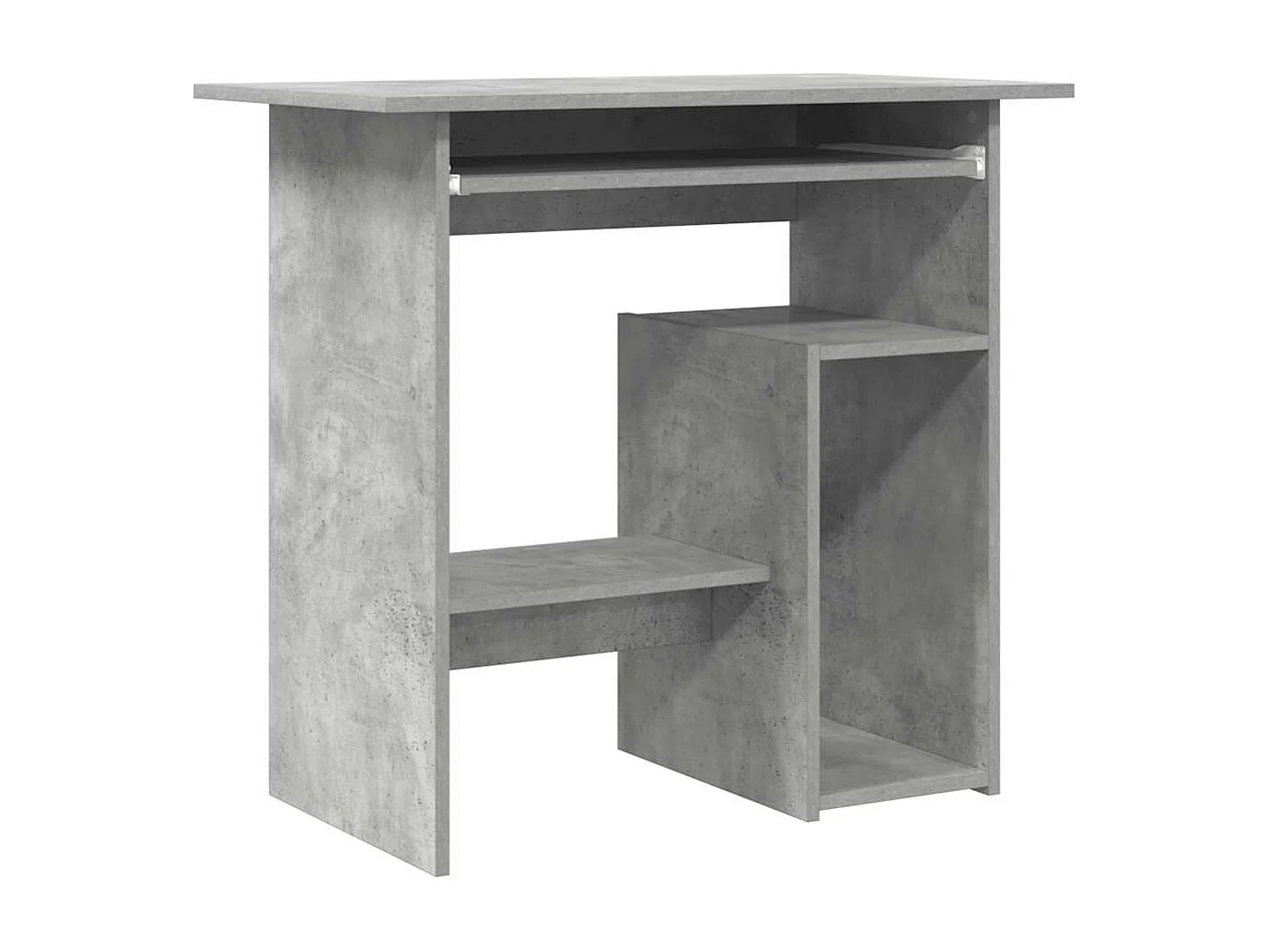 Bureau Gris béton 80x45x74 cm Bois d’ingénierie