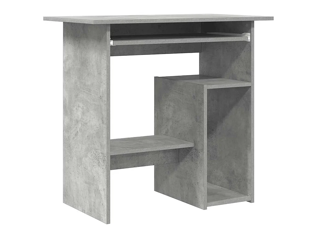 Bureau Gris béton 80x45x74 cm Bois d’ingénierie