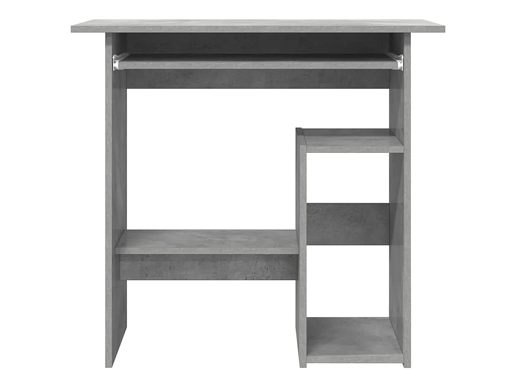 Bureau Gris béton 80x45x74 cm Bois d’ingénierie