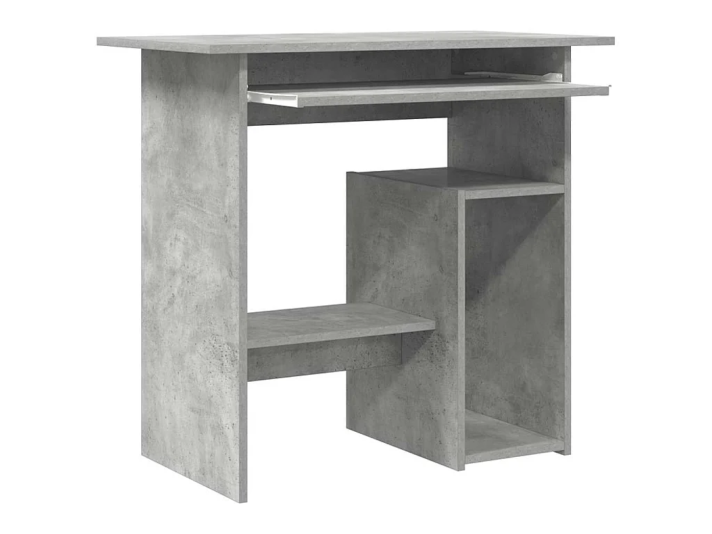Bureau Gris béton 80x45x74 cm Bois d’ingénierie