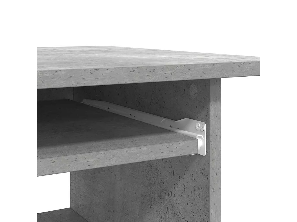 Bureau Gris béton 80x45x74 cm Bois d’ingénierie