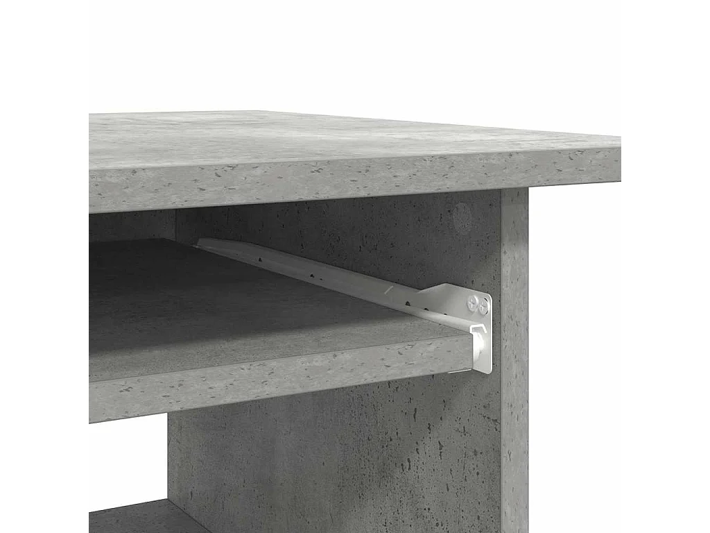 Scrivania Grigio Cemento 80x45x74 cm in Legno Multistrato