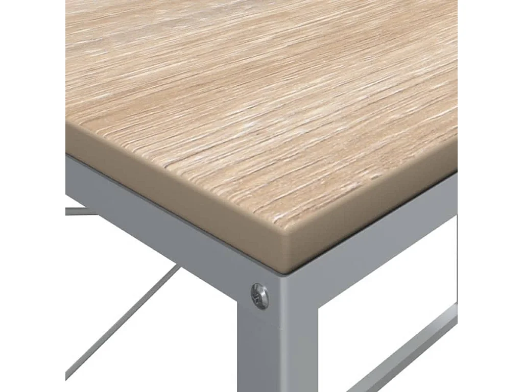 Bureau d'ordinateur Blanc chêne 110x60x70 cm Bois d'ingénierie