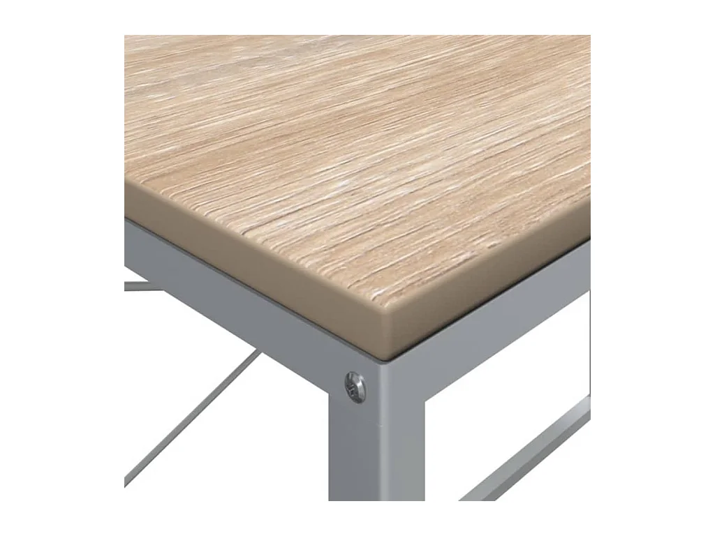 Bureau d'ordinateur Blanc chêne 110x60x70 cm Bois d'ingénierie