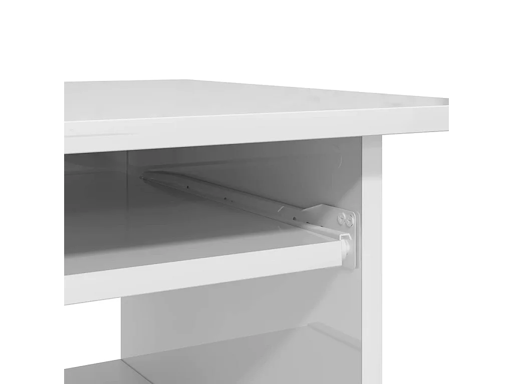 Secretária 80x45x74 cm derivados de madeira branco brilhante