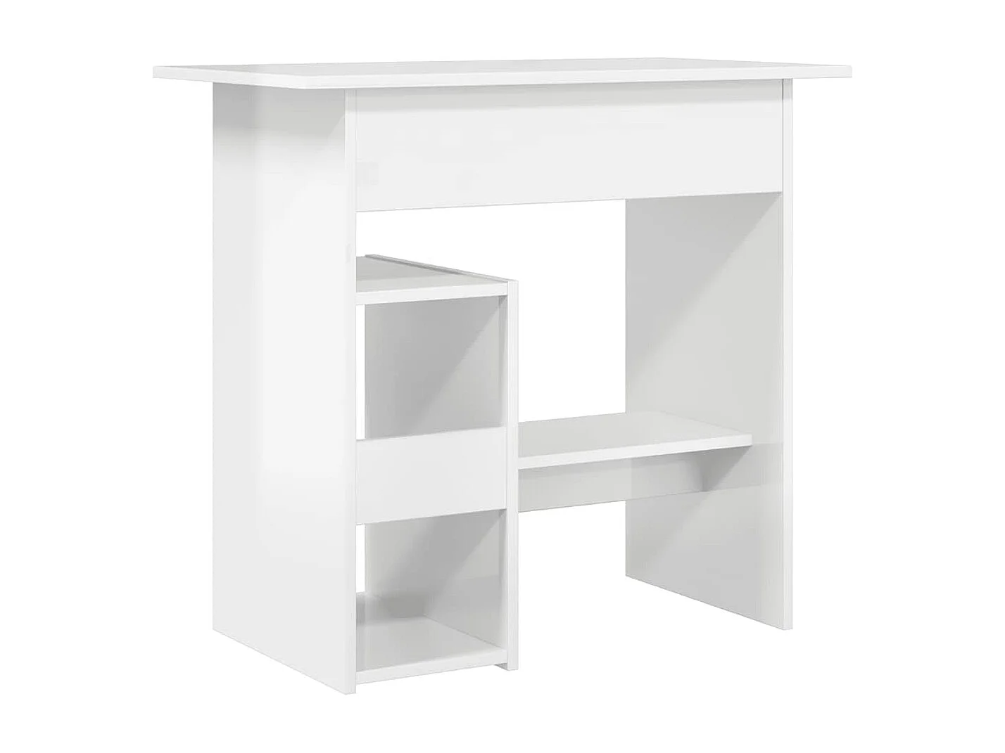 Bureau Blanc brillant 80x45x74 cm Bois d’ingénierie