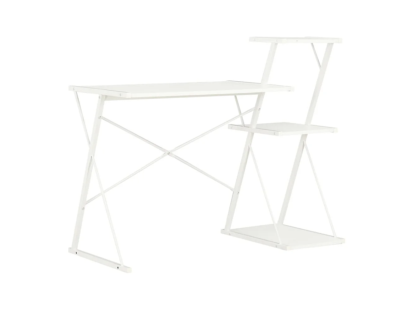 Bureau avec étagère Blanc 116x50x93 cm