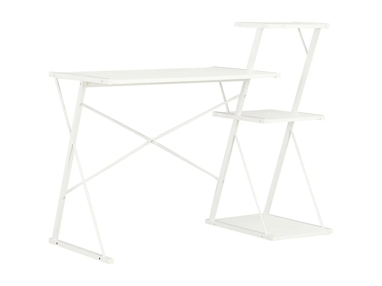Scrivania con Ripiano Bianca 116x50x93 cm
