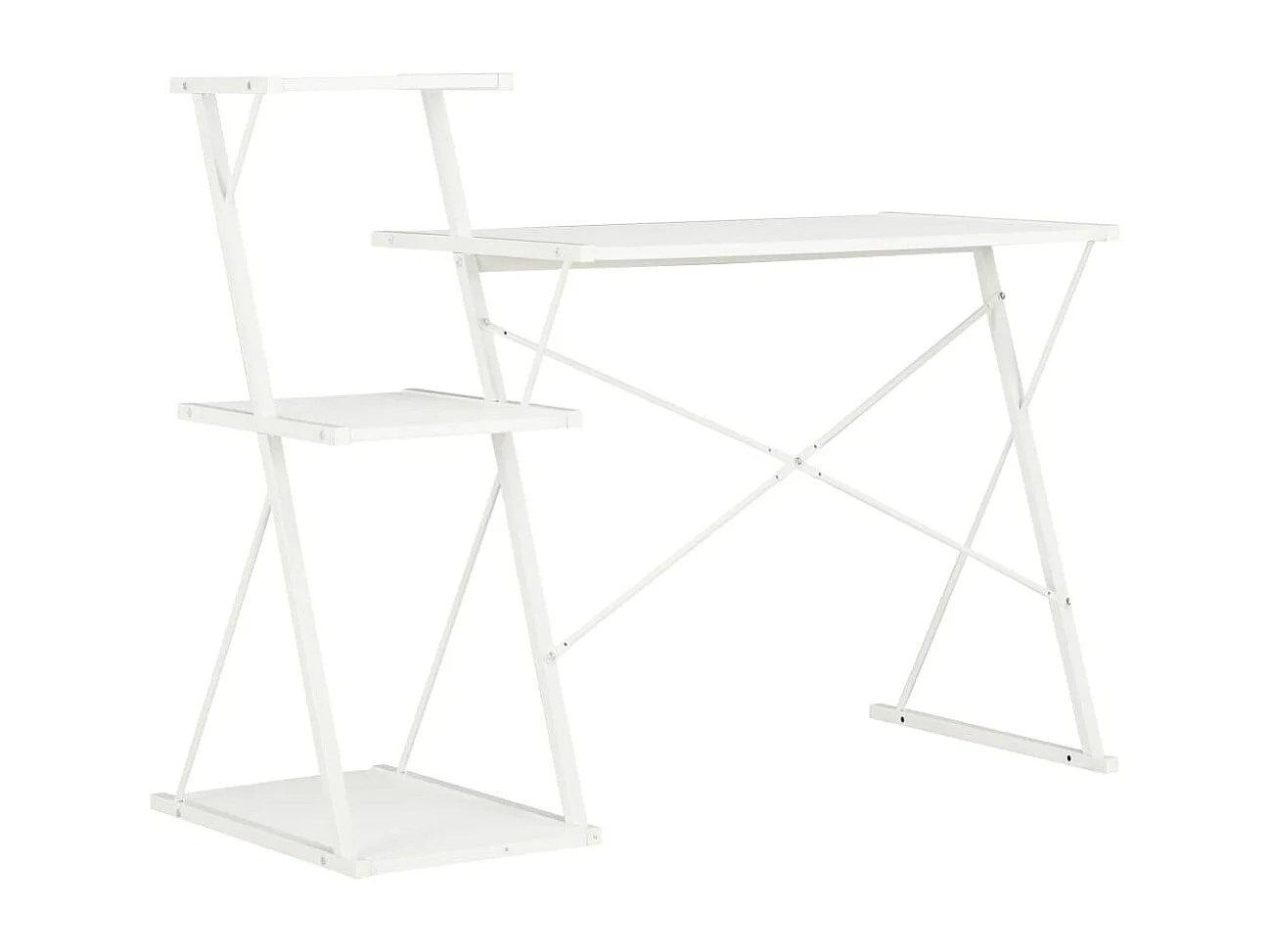 Scrivania con Ripiano Bianca 116x50x93 cm