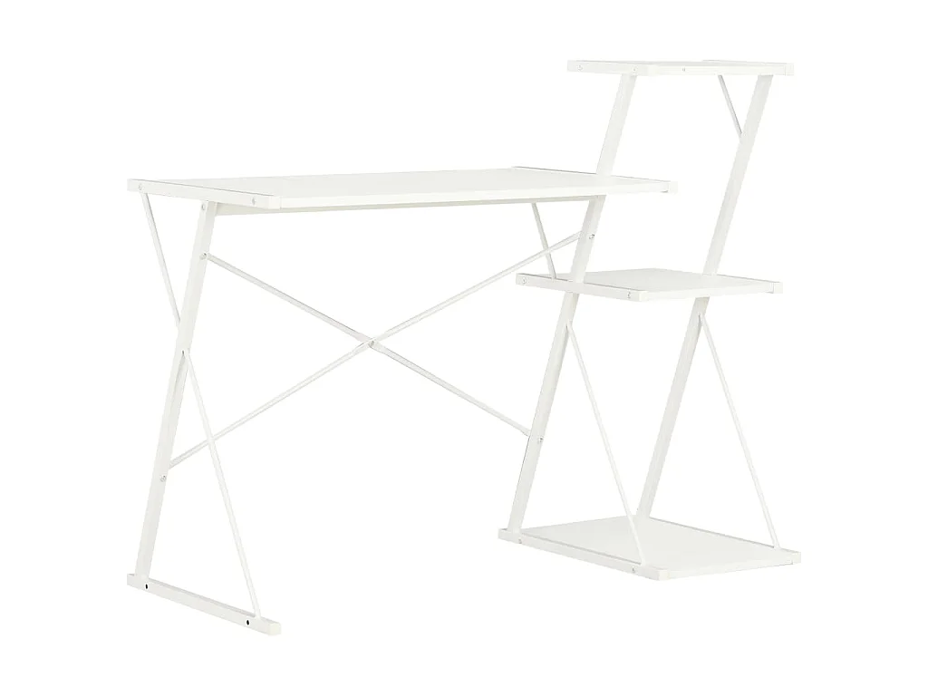 Scrivania con Ripiano Bianca 116x50x93 cm