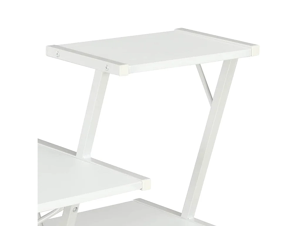 Bureau avec étagère Blanc 116x50x93 cm